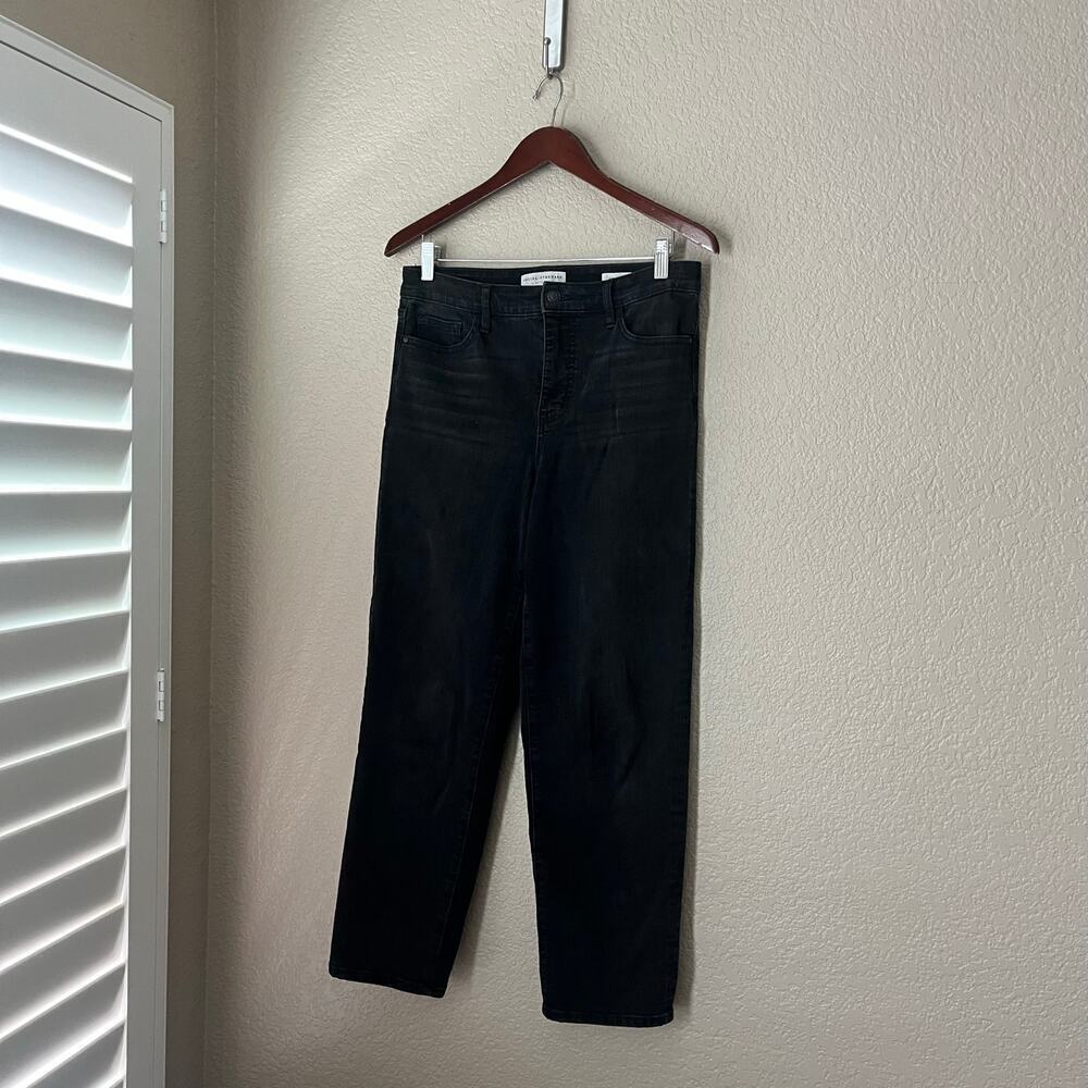 Anthropologie Social Standard by Sanctuary Slim Straight Black Gray Jeans 10 30 - Picture 8 of 8